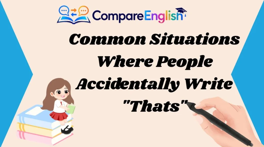 Common Situations Where People Accidentally Write "Thats"
