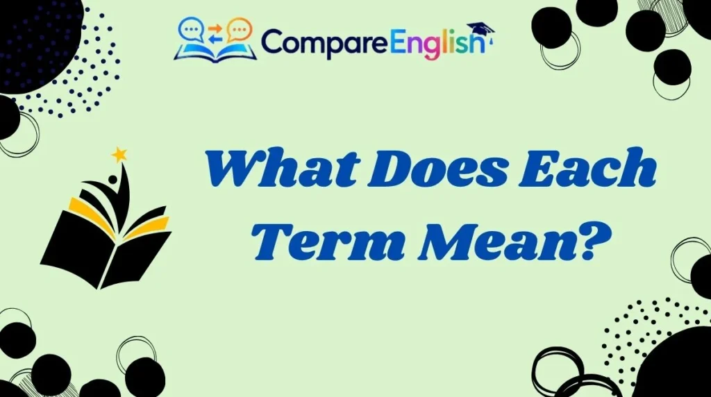 What Does Each Term Mean?